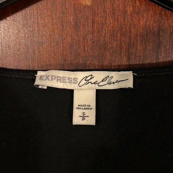 Express Women’s Black Cutout Shirt Small - Picture 2 of 3